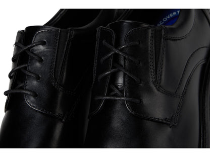 Leather Oxford Derby Shoes Plain Toe Lace Up