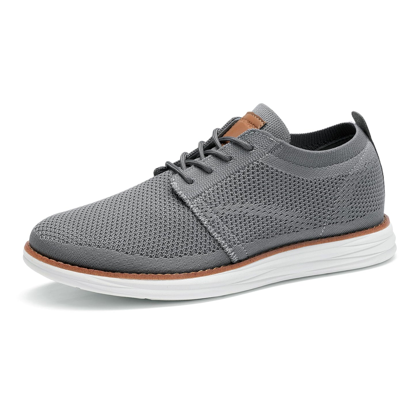 Men’s Breathable Knit Dress Sneakers Lace-Up Casual Shoes
