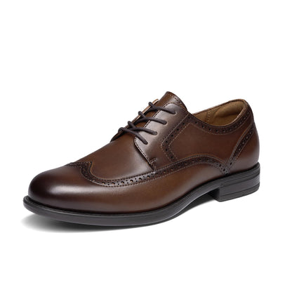 Leather Wingtip Brogue Oxford Dress Shoes Lace Up Classic
