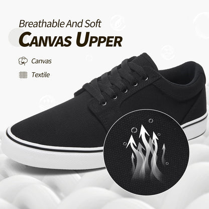 Men’s Low-Top Canvas Sneakers Casual Lace-Up Shoes