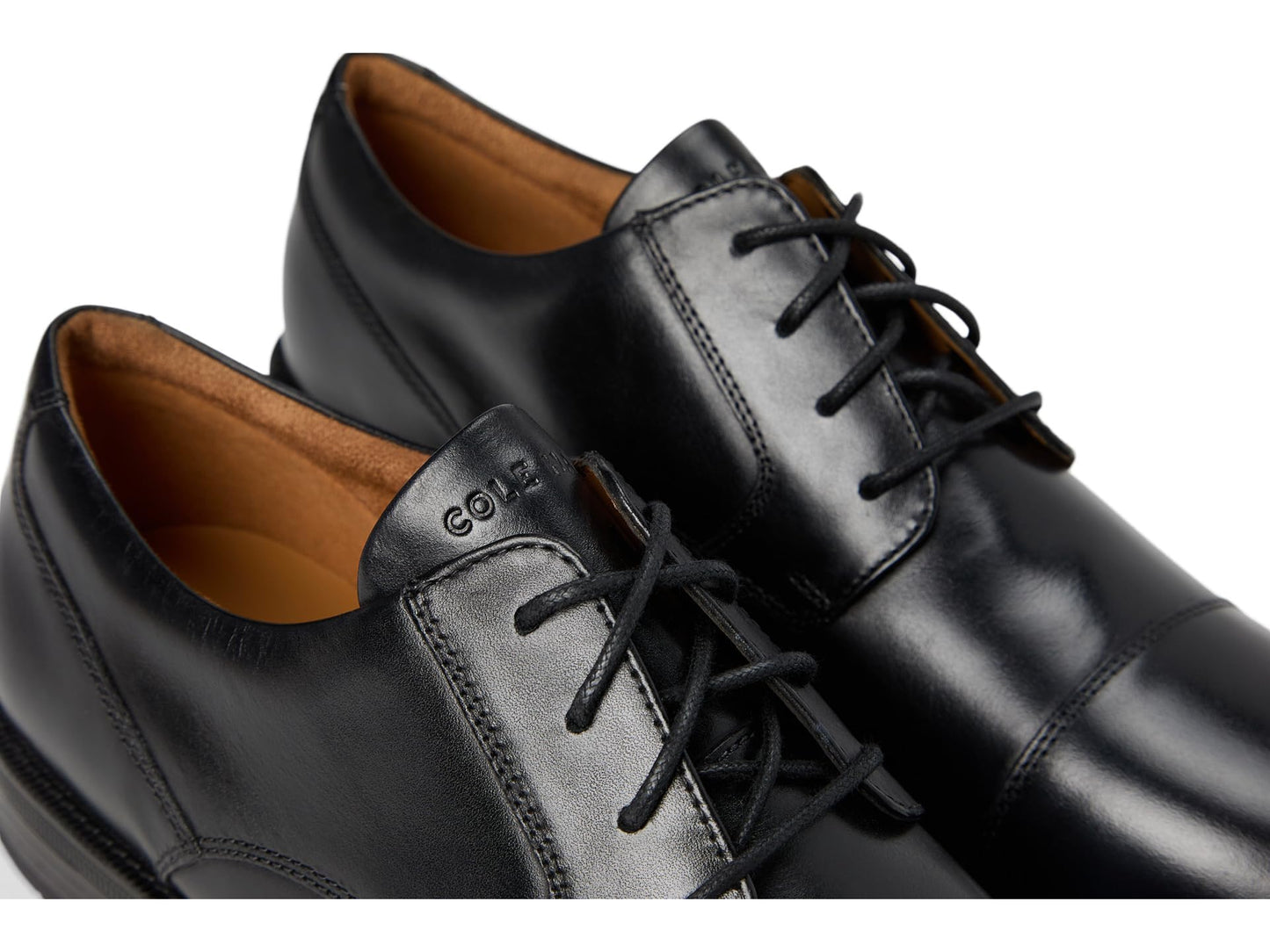 Leather Cap Toe Oxford Dress Shoes Lace Up Formal