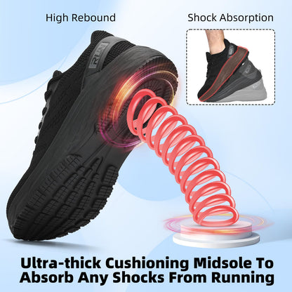 Wide Toe Box Running Sneakers Cushioned Non Slip Walking Shoes