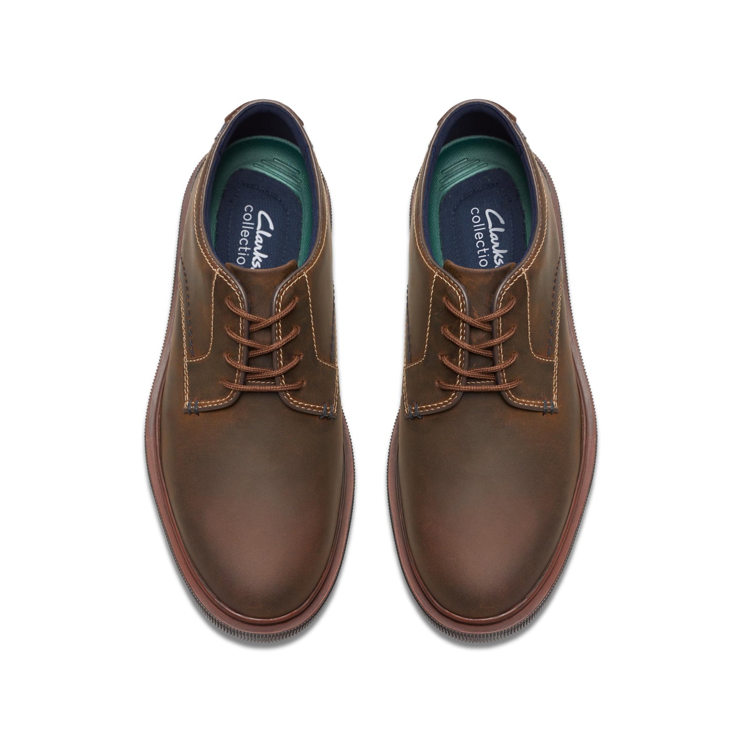 Leather Derby Dress Shoes Classic Lace Up Round Toe