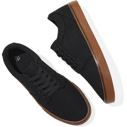 Men’s Low-Top Canvas Sneakers Casual Lace-Up Shoes