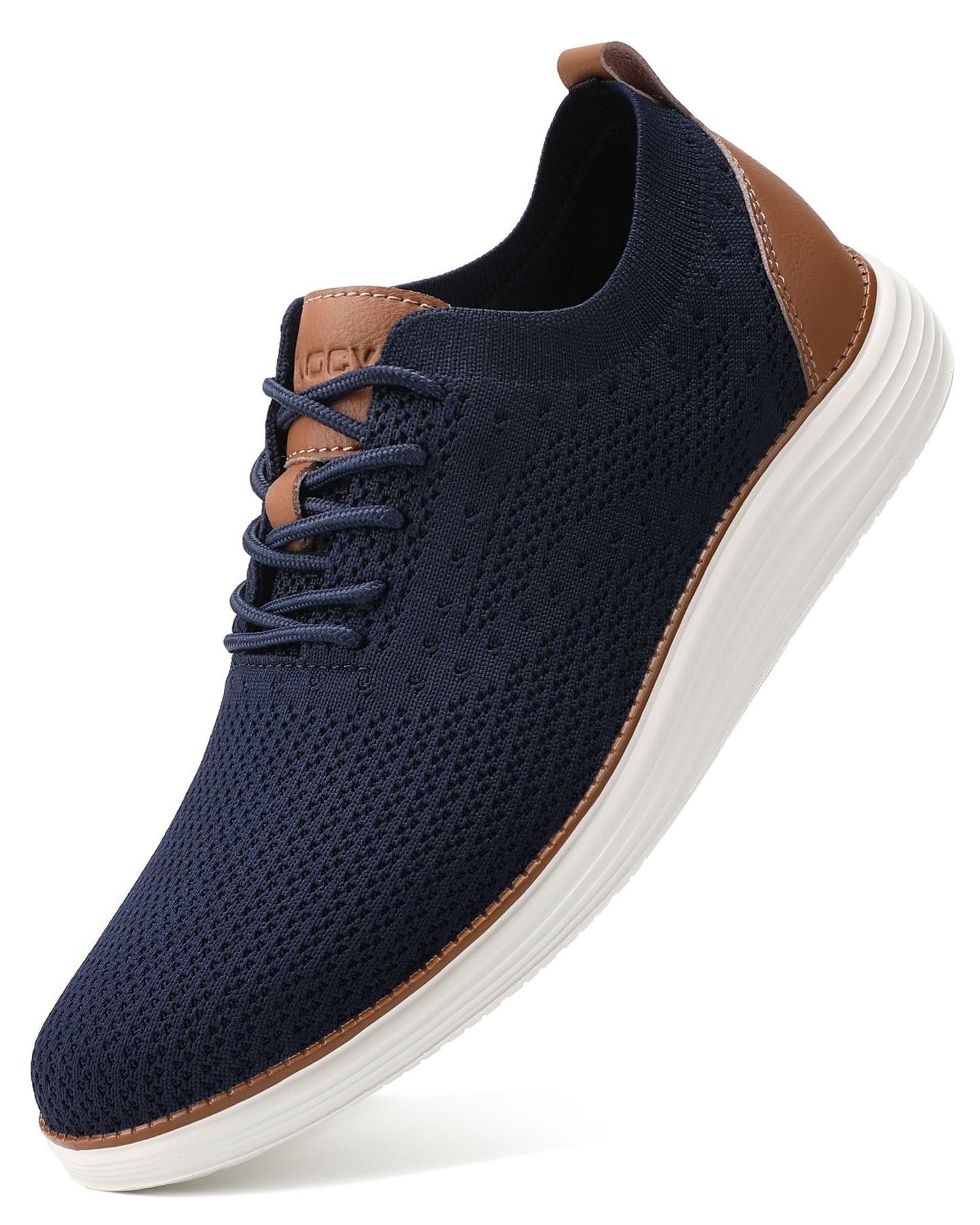 VILOCY Men's Casual Dress Sneakers Lace-Up Oxfords Business Mesh Breathable Walking Shoes Tennis Comfortable