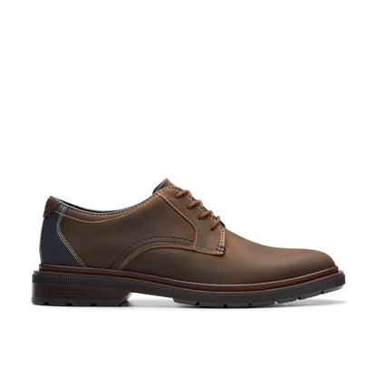 Leather Derby Dress Shoes Classic Lace Up Round Toe