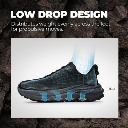 Men’s Trail Running Shoes Wide Toe Box Cushioned Training