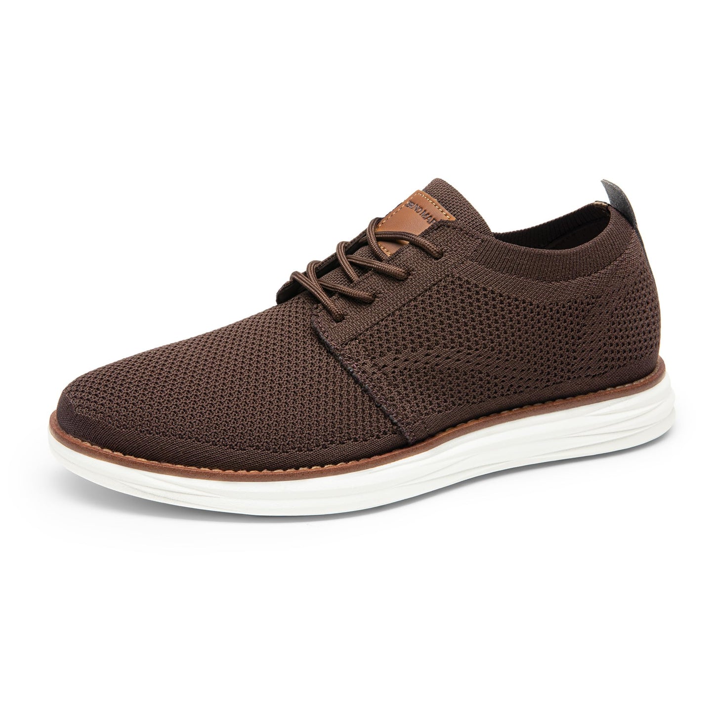 Men’s Breathable Knit Dress Sneakers Lace-Up Casual Shoes