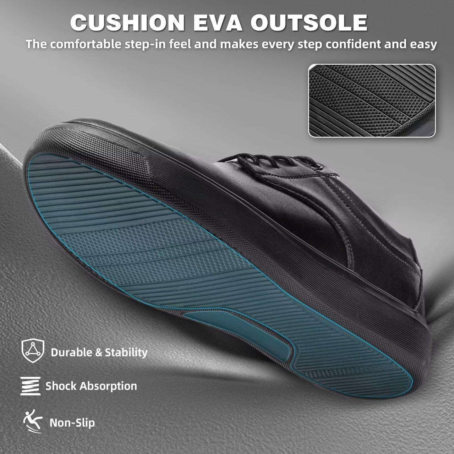 Orthopedic Leather Oxford Dress Shoes Arch Support Comfort