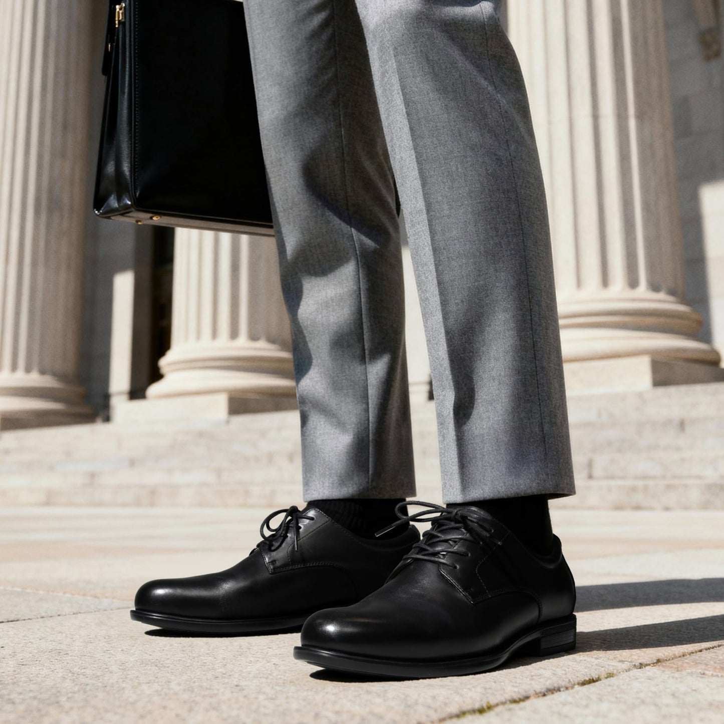 Classic Leather Oxford Dress Shoes Lace Up Business Formal