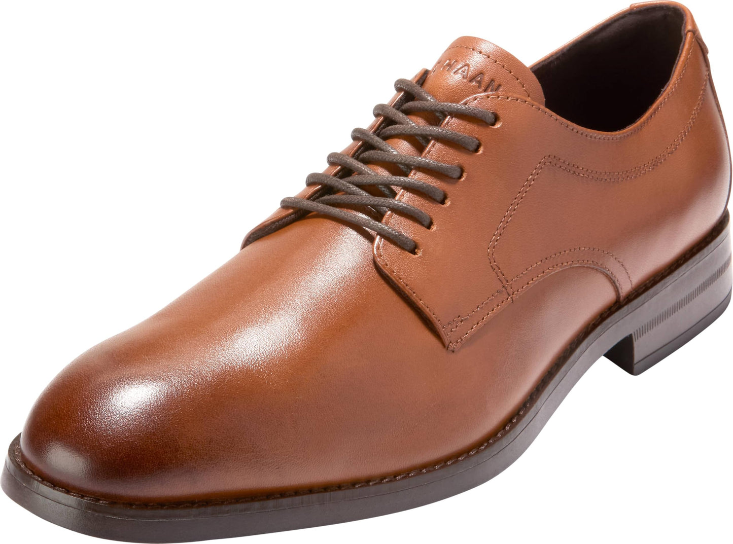 Leather Plain Toe Oxford Dress Shoes Lace Up Formal
