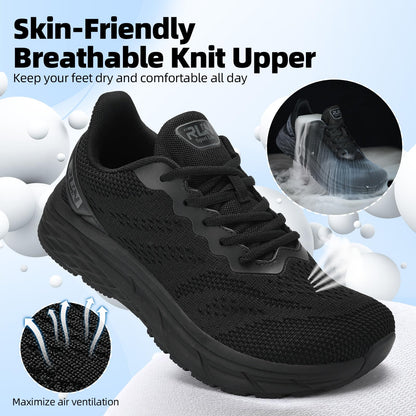 Wide Toe Box Running Sneakers Cushioned Non Slip Walking Shoes