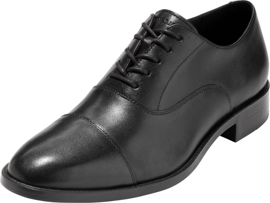 Leather Cap Toe Oxford Dress Shoes Lace Up Formal