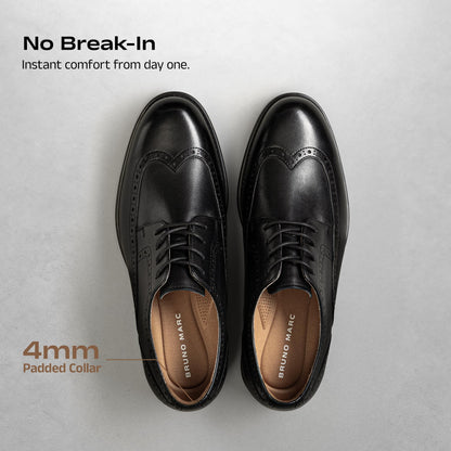 Leather Wingtip Brogue Oxford Dress Shoes Lace Up Classic