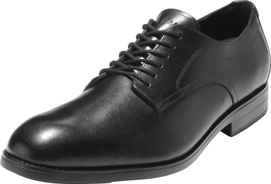 Leather Plain Toe Oxford Dress Shoes Lace Up Formal