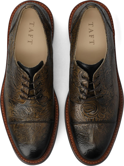 Men’s Leather Derby Dress Shoes Round Toe Lace Up