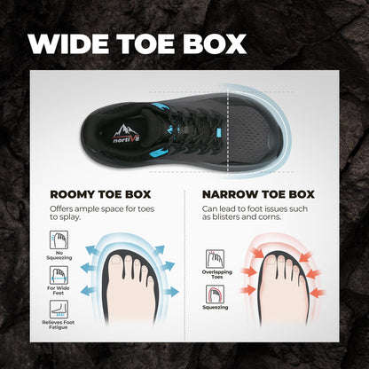 Men’s Trail Running Shoes Wide Toe Box Cushioned Training