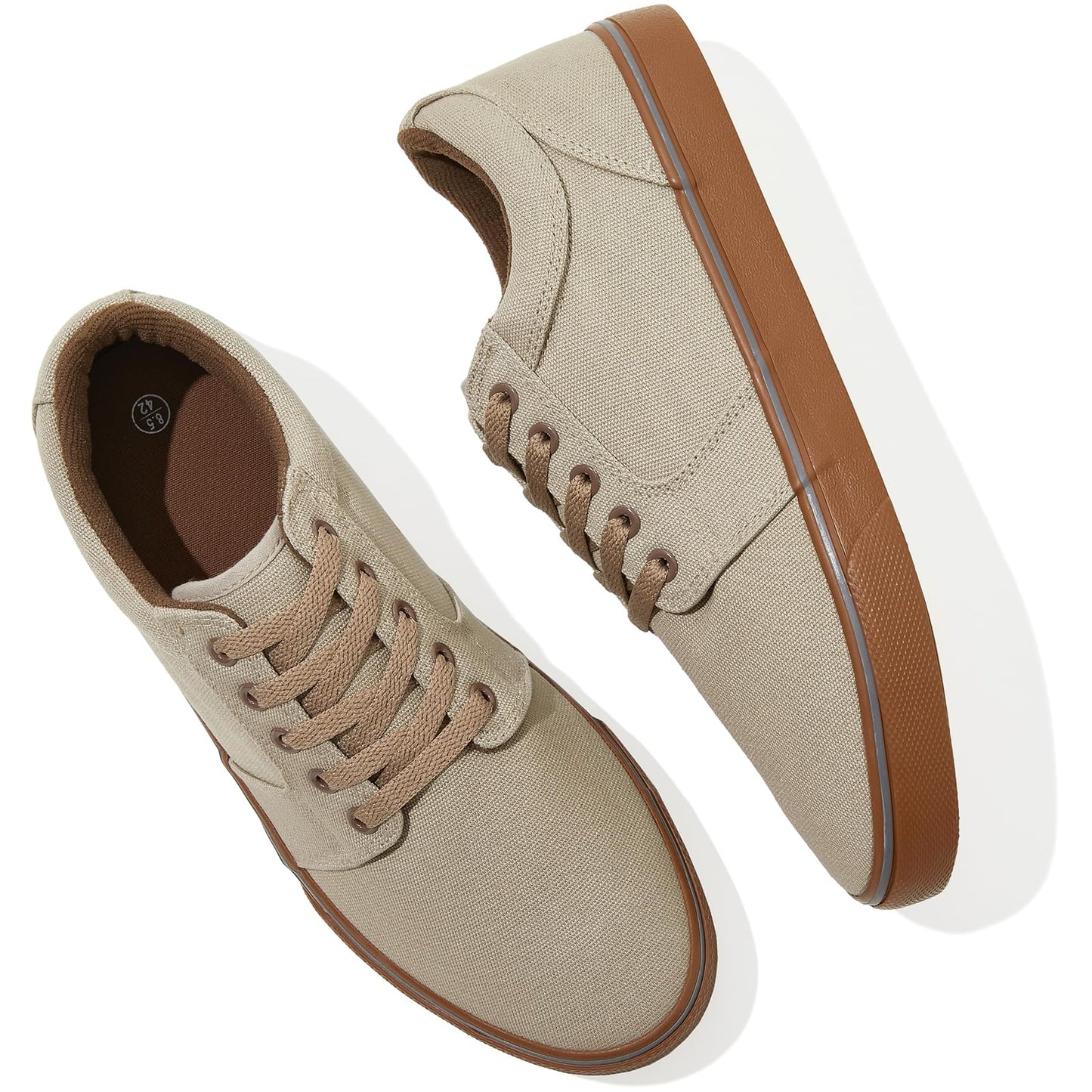 Men’s Low-Top Canvas Sneakers Casual Lace-Up Shoes