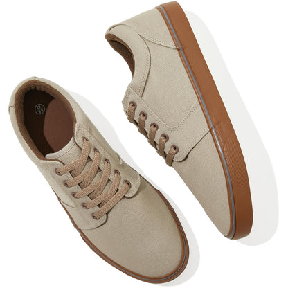 Men’s Low-Top Canvas Sneakers Casual Lace-Up Shoes