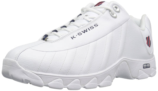 Leather Tennis Sneakers Wide Fit Cushion Walking Shoes
