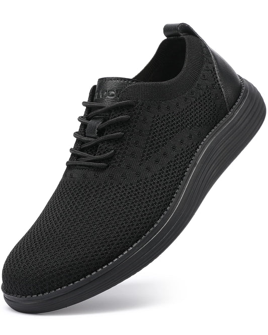 VILOCY Men's Casual Dress Sneakers Lace-Up Oxfords Business Mesh Breathable Walking Shoes Tennis Comfortable