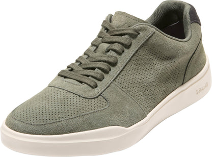 Perforated Leather Sneakers Lace Up Casual Comfort Walking