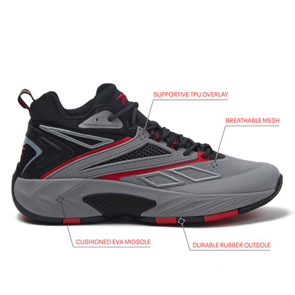 High Top Basketball Sneakers Cushioned Ankle Support Comfort