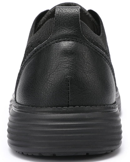 VILOCY Men's Casual Dress Sneakers Lace-Up Oxfords Business Mesh Breathable Walking Shoes Tennis Comfortable